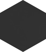 Black - Flamingo HEXAGON TILE (150x173mm)