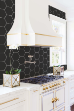 Black - Flamingo HEXAGON TILE (150x173mm) - Image 2