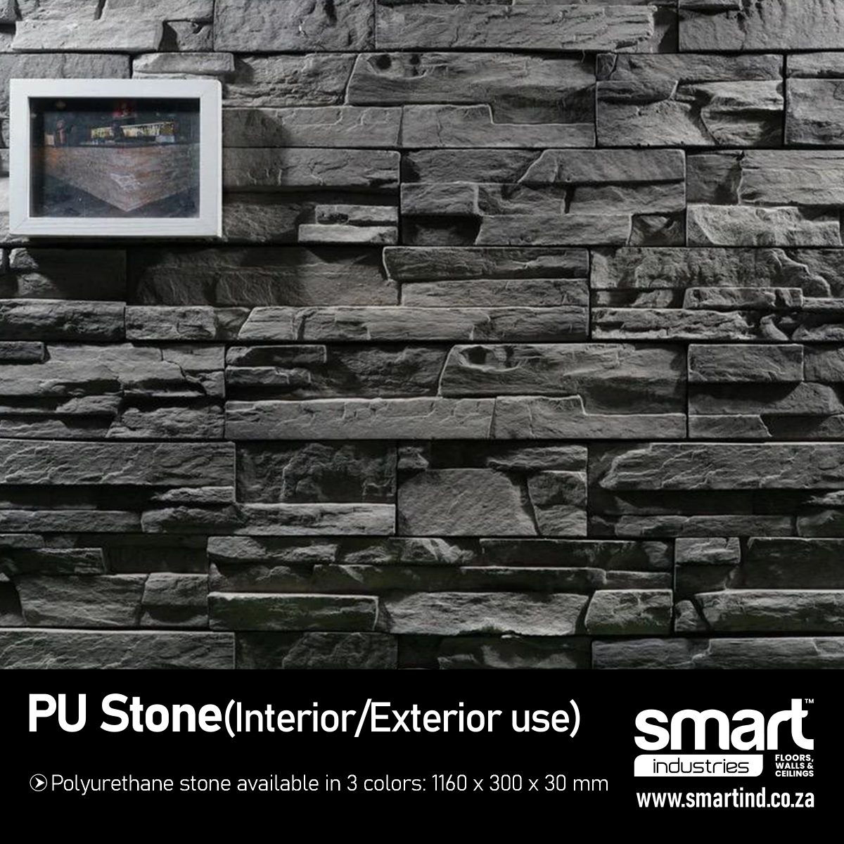PU - Charcoal Brick (1200 x 600) - Image 2