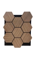 H - Rustic Oak - Acoustic Hexagon (665.59 x 810.58 x 18 mm)