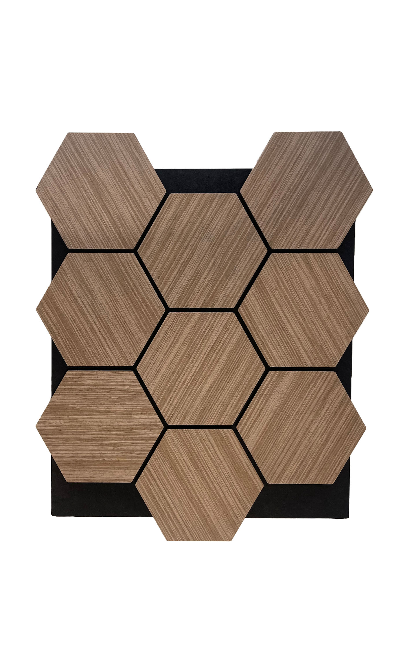 HX-P2.0 H - Rustic Oak - Acoustic Hexagon (665.59 x 810.58 x 18 mm) - Image 1
