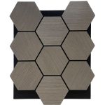H - Grey Oak - Acoustic Hexagon (665.59 x 810.58 x 18 mm)