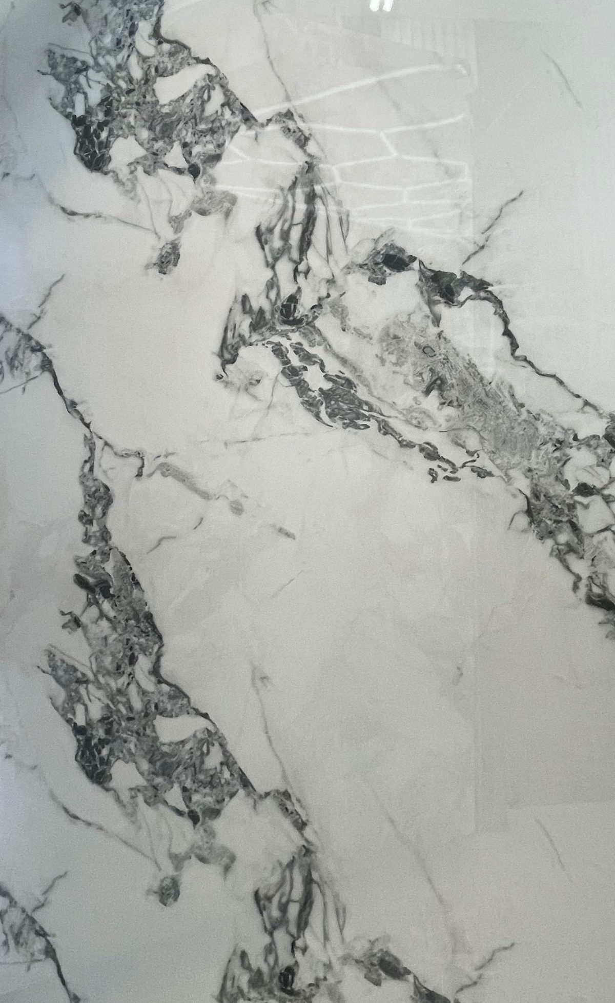 PVC27 - Black Vein - UV PVC Slab (1200 x 2700 x 3.0mm) - Image 2