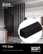 Black - PVC Interior Slat (50 x 50 x 2900mm)