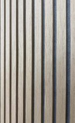 Oak White - Acoustic Panel (Grey Felt Backing) (600  x 2700mm) - Image 2